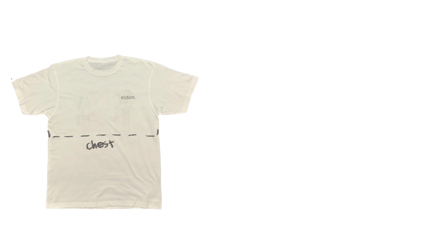 Hate T-shirt size info - M/L/XL measurements in cm